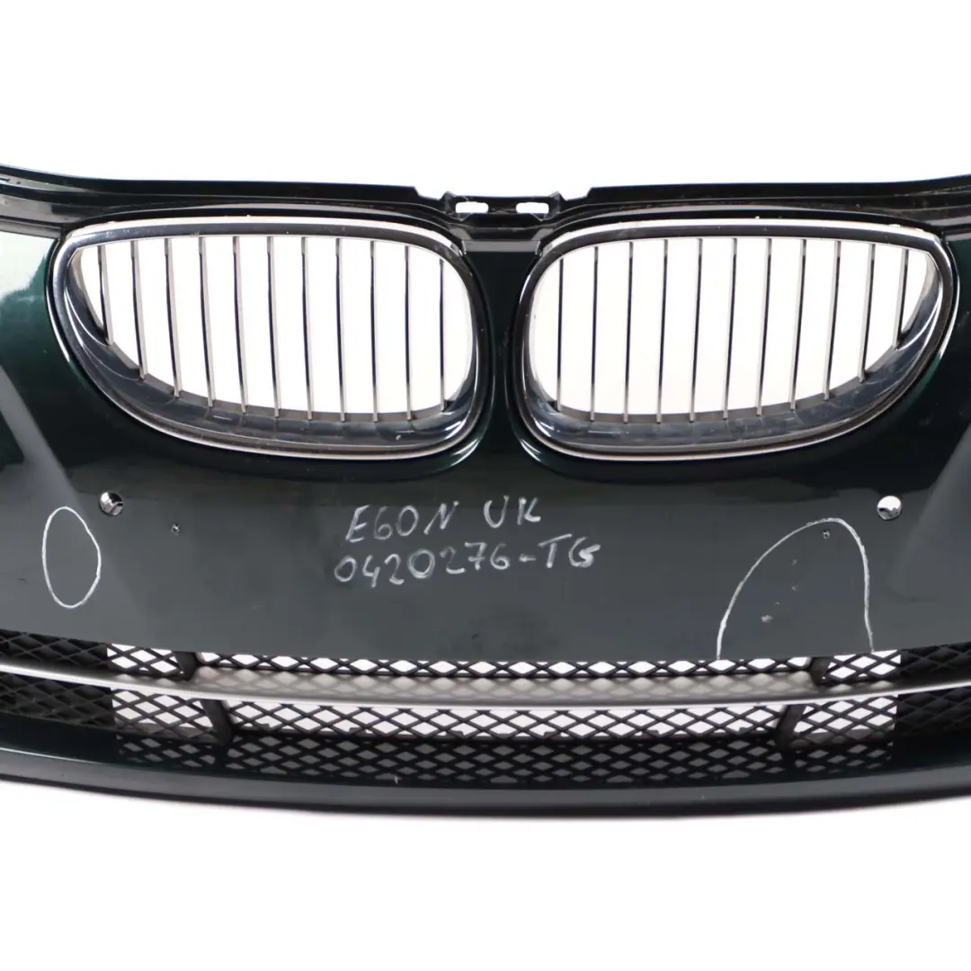 BMW 5 E60 E61 LCI Front Bumper Trim Panel Tiefgruen Deep Green - A43 - SKU 0420276-TG - Part number 0420276