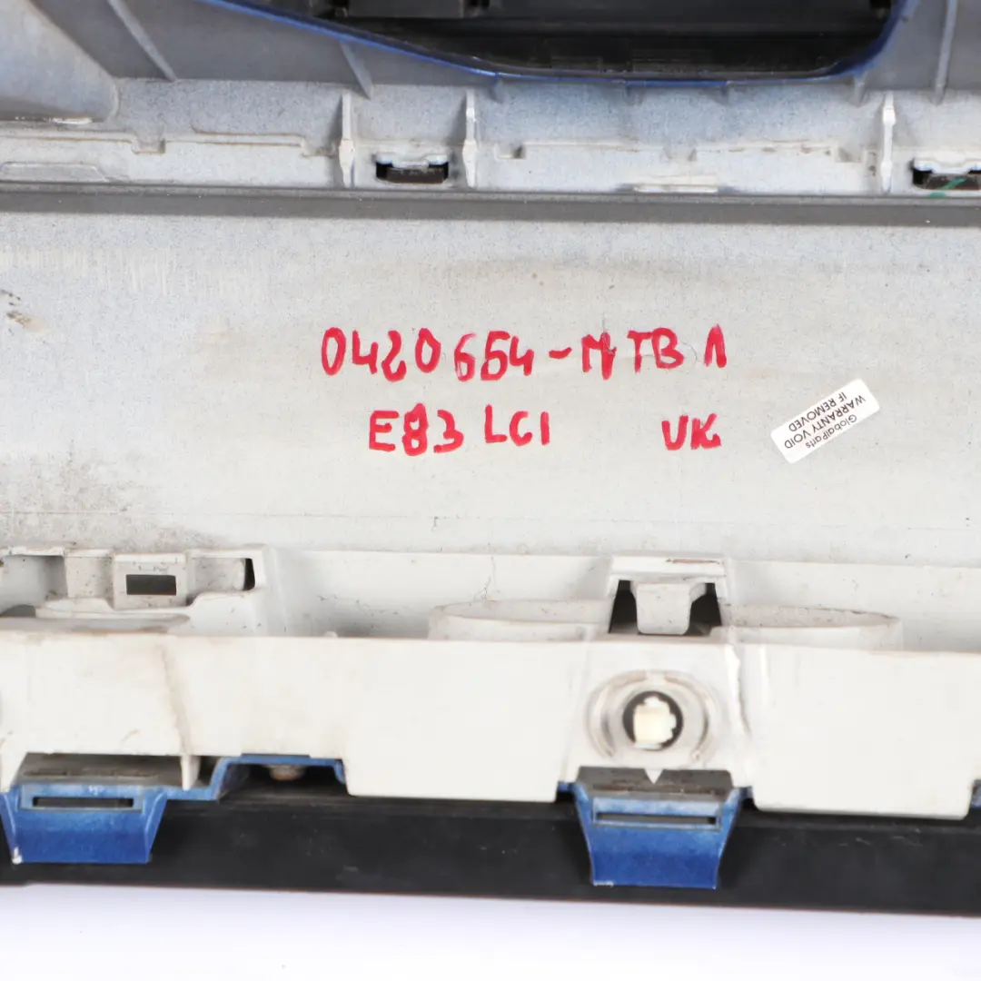 Bumper PDC Montegoblau Montego Blue Metallic - A51 to BMW X3 E83 LCI Rear with Part number 0420654 BMW X3 E83 LCI Rear Bumper PDC Montegoblau Montego Blue Metallic - A51 - SKU 0420654-MTB1 - Part number 0420654