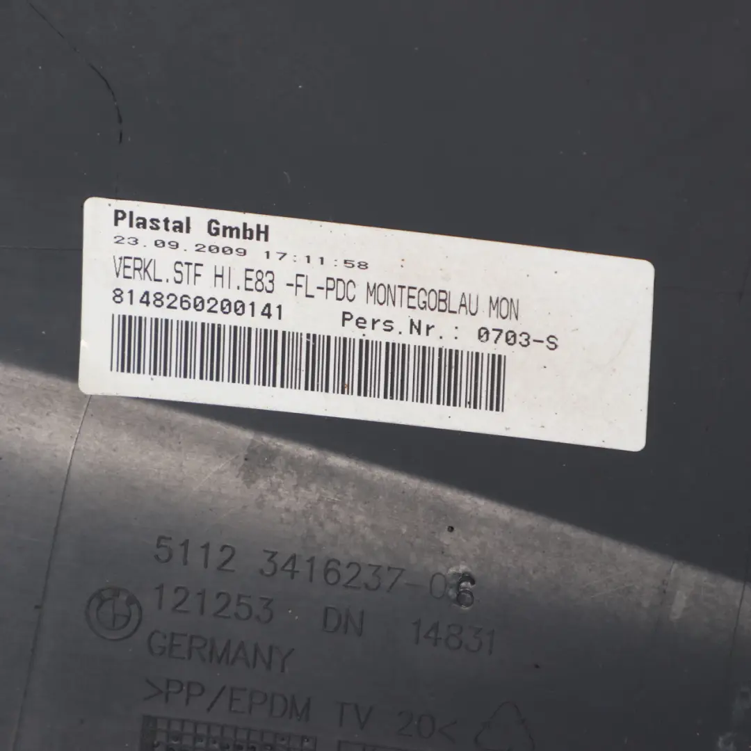 Bumper PDC Montegoblau Montego Blue Metallic - A51 to BMW X3 E83 LCI Rear with Part number 0420654 BMW X3 E83 LCI Rear Bumper PDC Montegoblau Montego Blue Metallic - A51 - SKU 0420654-MTB1 - Part number 0420654