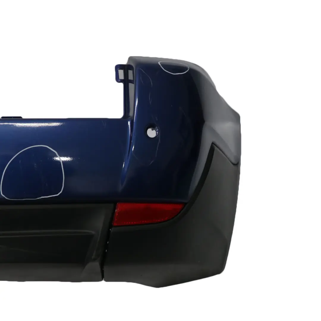 Bumper BMW X3 E83 LCI Trim Panelling PDC Montegoblau Blue Metallic - A51 to Rear with Part number 0420654 Rear Bumper BMW X3 E83 LCI Trim Panelling PDC Montegoblau Blue Metallic - A51 - SKU 0420654-MTB2 - Part number 0420654
