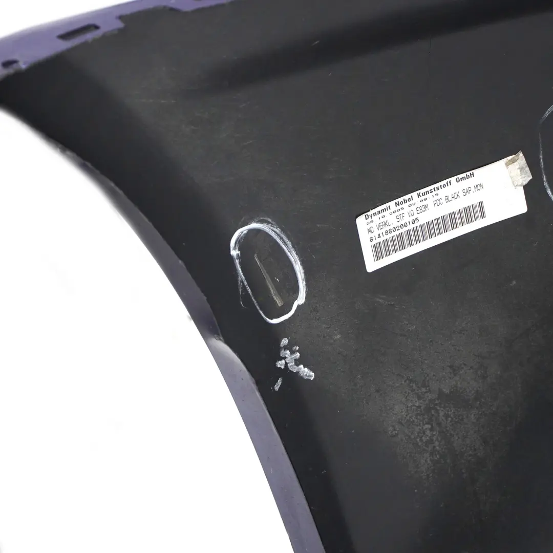 BMW X3 E83 LCI M Sport Complete Front Bumper PDC Mysticblau Blue - A07 - SKU 0420663-MYS - Part number 0420663