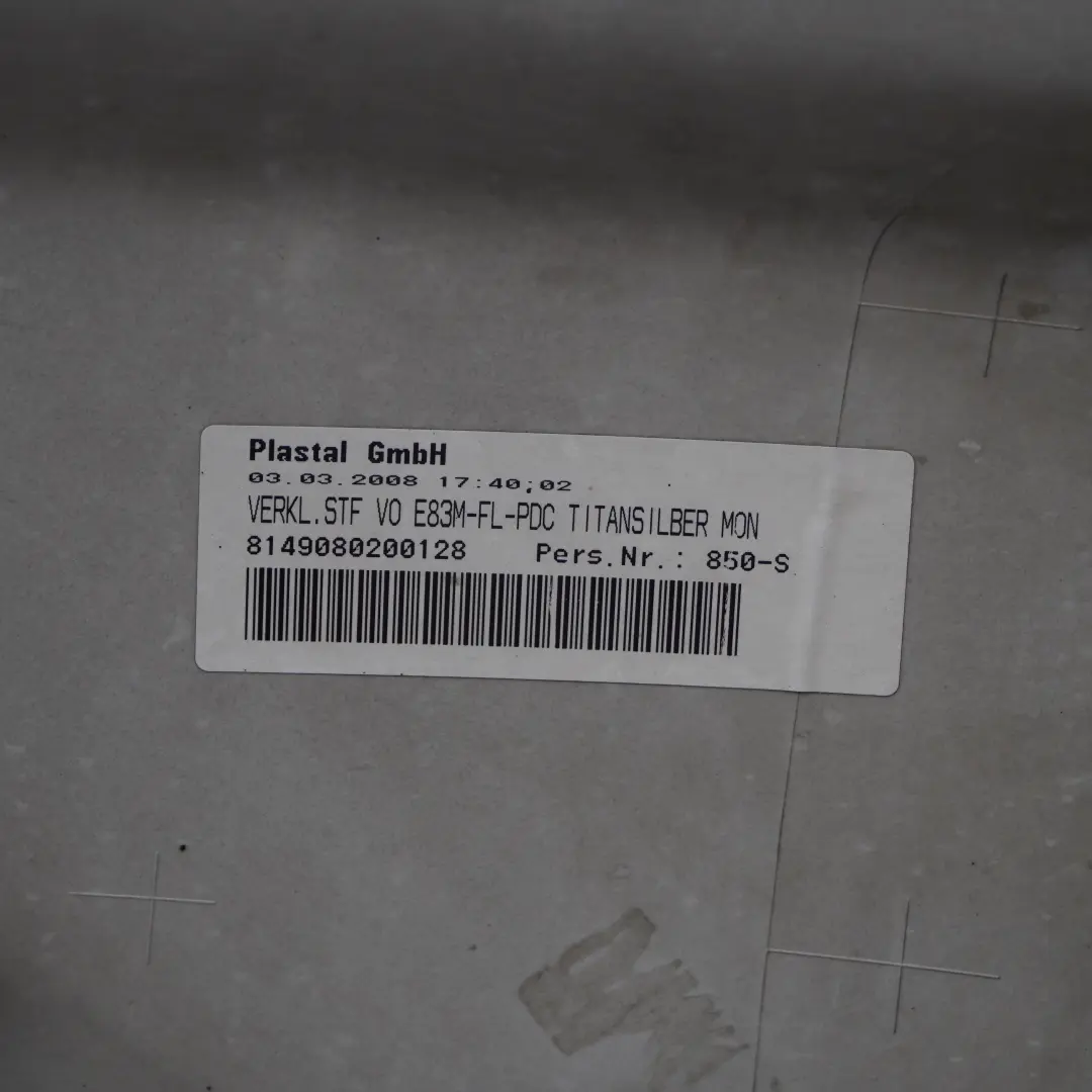 Complete Front Bumper PDC Titansilber Silver - 354 to BMW X3 E83 LCI M Sport with Part number 0403466 BMW X3 E83 LCI M Sport Complete Front Bumper PDC Titansilber Silver - 354 - SKU 0420663-TS - Part number 0403466