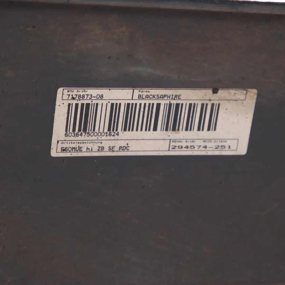 Bumper Saloon PDC Trim Panel Cover Black Sapphire Metallic 475 to BMW E60 LCI Rear with Part number 0422349 BMW E60 LCI Rear Bumper Saloon PDC Trim Panel Cover Black Sapphire Metallic 475 - SKU 0422349-BS1 - Part number 0422349