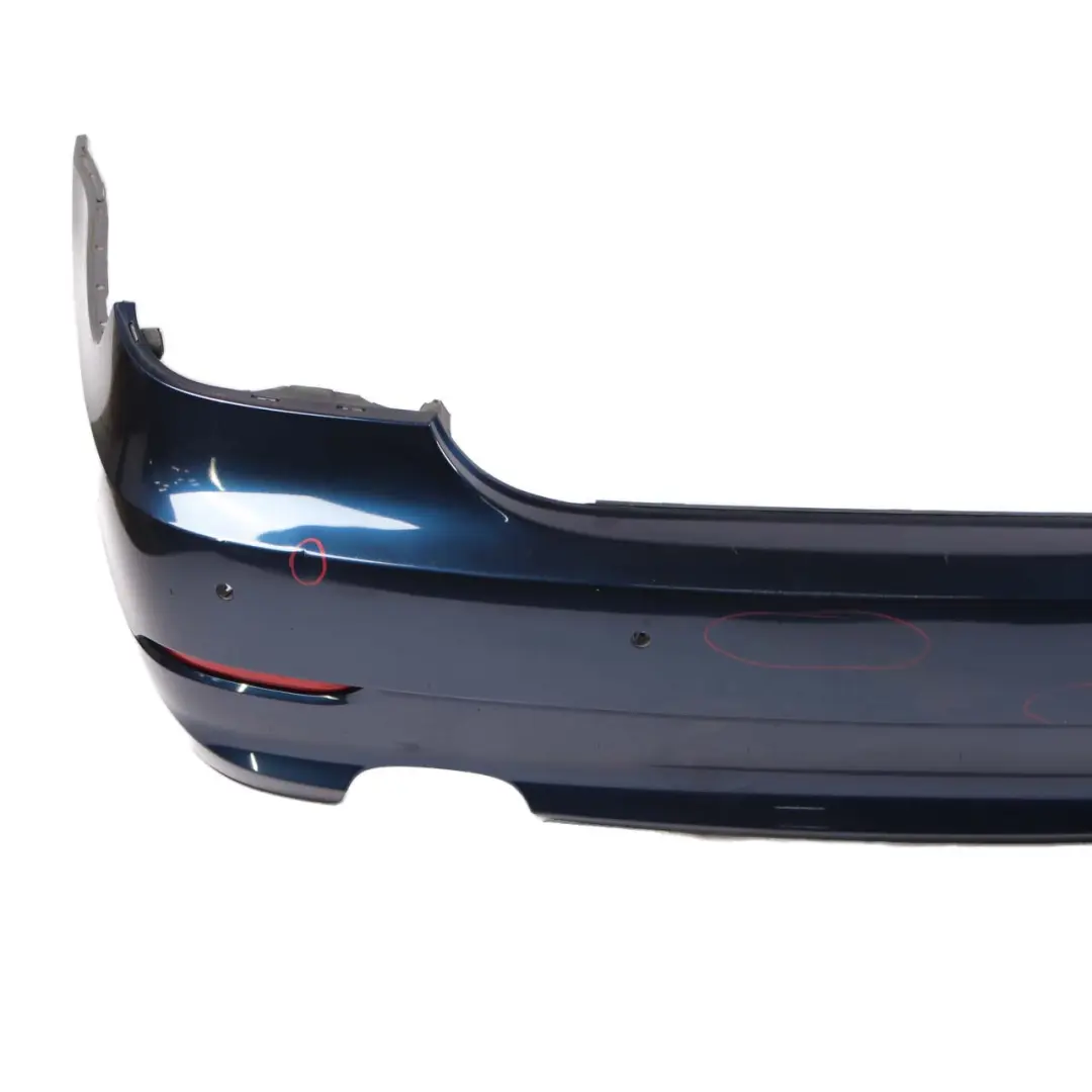 BMW 5 Series E60 Saloon Rear Bumper PDC Tiefseeblau Deep Sea Blue - A76 - SKU 0422349-DSB - Part number 0422349