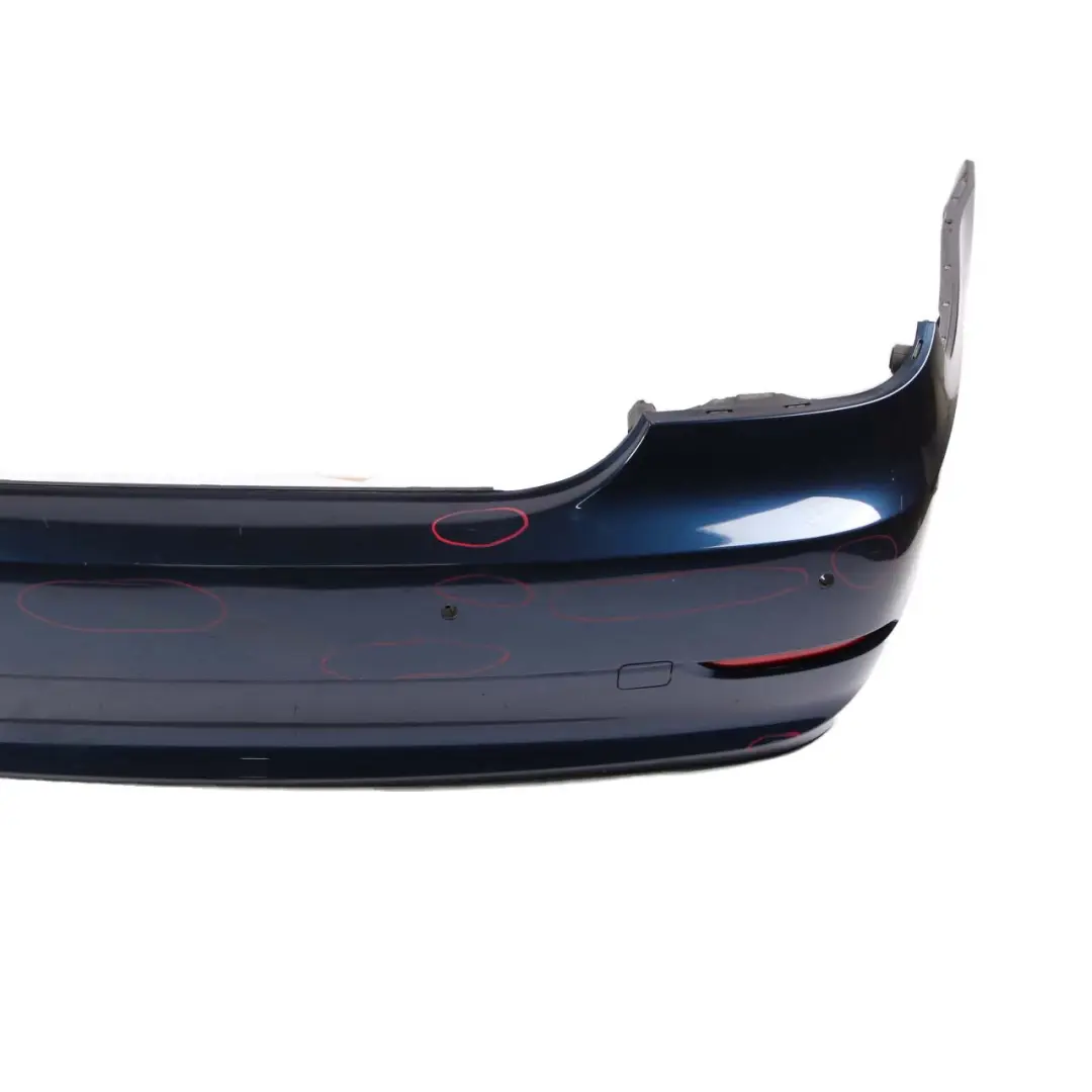 BMW 5 Series E60 Saloon Rear Bumper PDC Tiefseeblau Deep Sea Blue - A76 - SKU 0422349-DSB - Part number 0422349