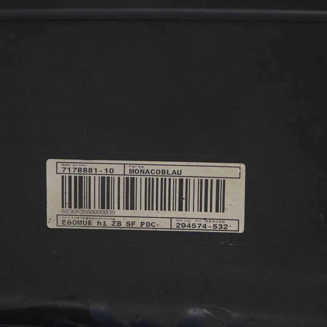 BMW E60 LCI Zderzak Tylny Monacoblau - A35 - SKU 0422349-MB3 - Numer Części 0422349