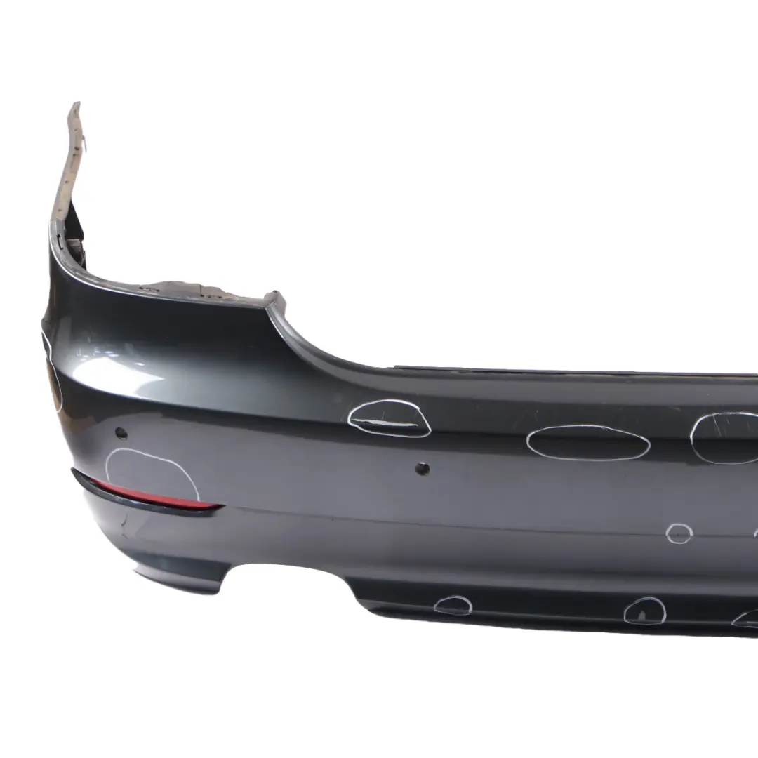 BMW E60 LCI Bumper Rear PDC Trim Panel Platingrau Platinum Grey Metallic - A68 - SKU 0422349-PG - Part number 0422349