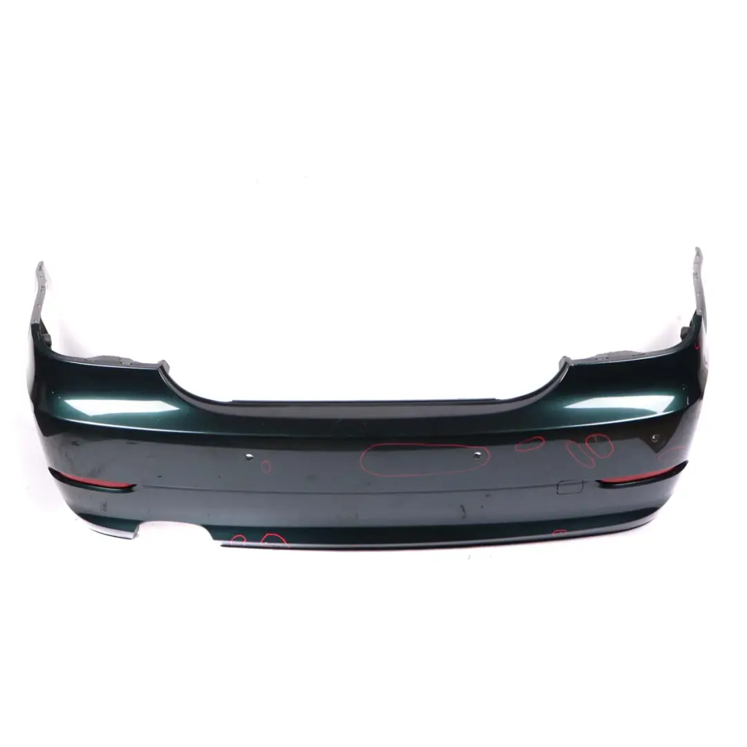 Bumper PDC Tiefgruen Deep Green Metallic - A43 to BMW 5 E60 LCI Saloon Rear with Part number 0422349 BMW 5 E60 LCI Saloon Rear Bumper PDC Tiefgruen Deep Green Metallic - A43 - SKU 0422349-TG - Part number 0422349