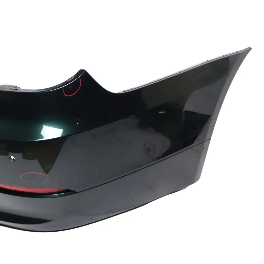 Bumper PDC Tiefgruen Deep Green Metallic - A43 to BMW 5 E60 LCI Saloon Rear with Part number 0422349 BMW 5 E60 LCI Saloon Rear Bumper PDC Tiefgruen Deep Green Metallic - A43 - SKU 0422349-TG - Part number 0422349