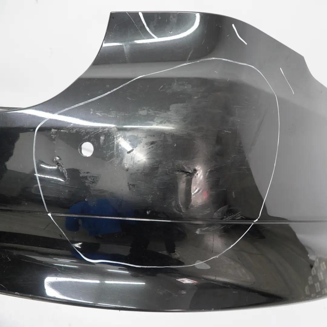 Bumper BMW E61 LCI Touring Trim Panel PDC Black Sapphire Metallic - 475 to Rear with Part number 0422357 Rear Bumper BMW E61 LCI Touring Trim Panel PDC Black Sapphire Metallic - 475 - SKU 0422357-BS2 - Part number 0422357