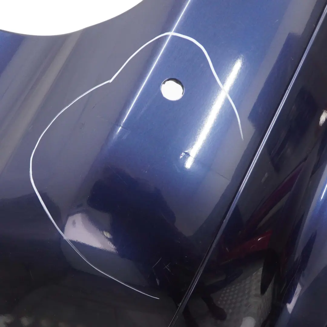 BMW E61 LCI Touring Rear Bumper Trim Panel PDC Tiefseeblau Deep Sea Blue - A76 - SKU 0422357-DSB1 - Part number 0422357