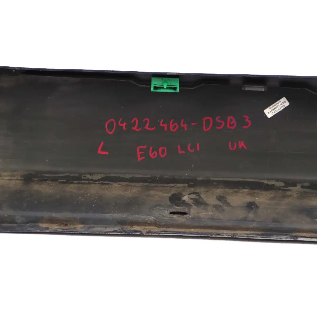 Left N/S Door Side Sill Cover Skirt Tiefseeblau Blue - A76 to BMW 5 E60 E61 LCI with Part number 0422464 BMW 5 E60 E61 LCI Left N/S Door Side Sill Cover Skirt Tiefseeblau Blue - A76 - SKU 0422464-DSB4 - Part number 0422464