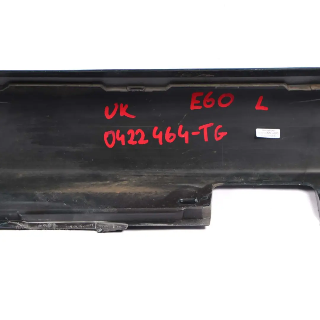 Door Sill Cover Side Skirt Left N/S Tiefgruen Green - A43 to BMW 5 E60 E61 LCI with Part number 0422464 BMW 5 E60 E61 LCI Door Sill Cover Side Skirt Left N/S Tiefgruen Green - A43 - SKU 0422464-TG - Part number 0422464