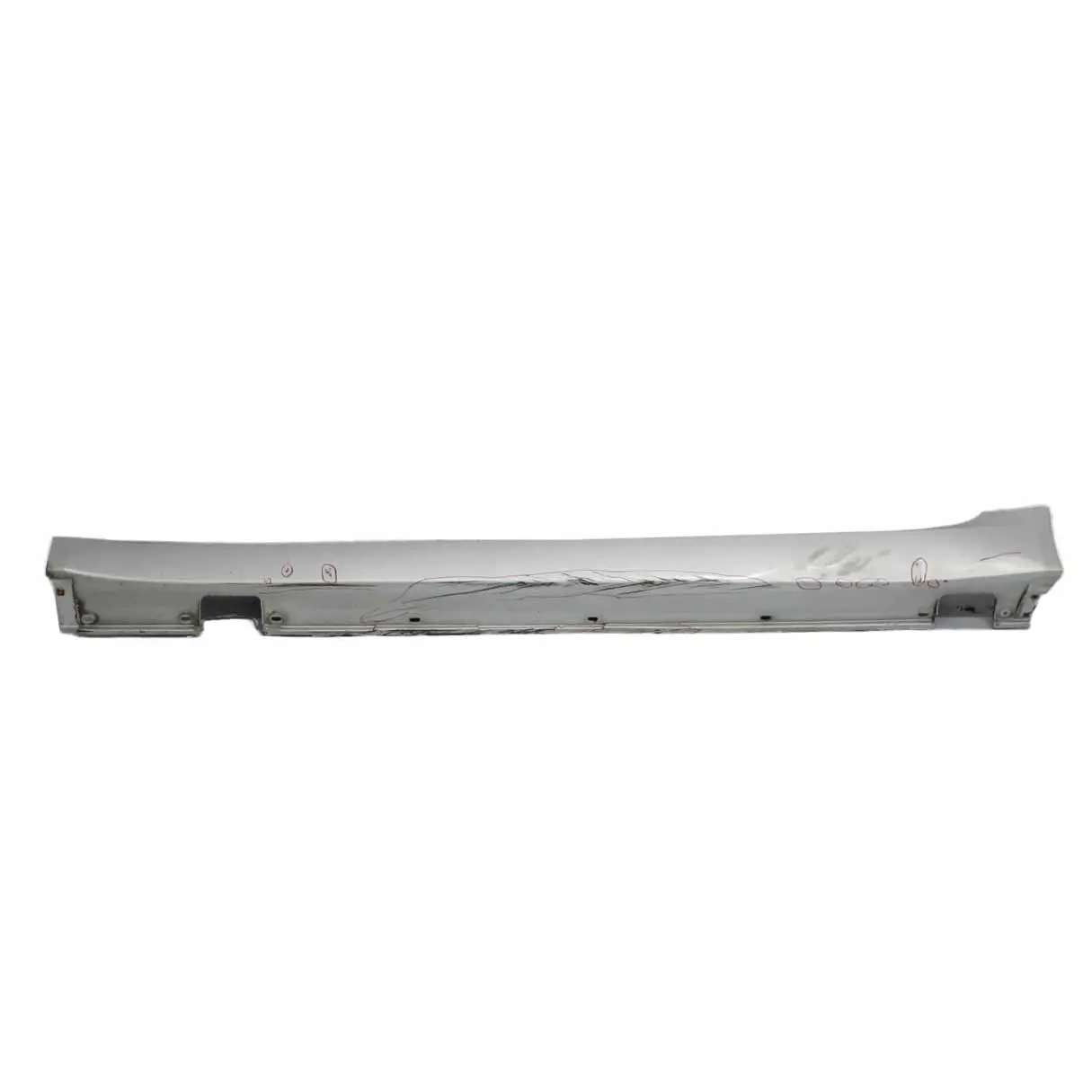 BMW E60 LCI Faldón lateral Cubre umbral de puerta izquierdo Titan Silver - 354