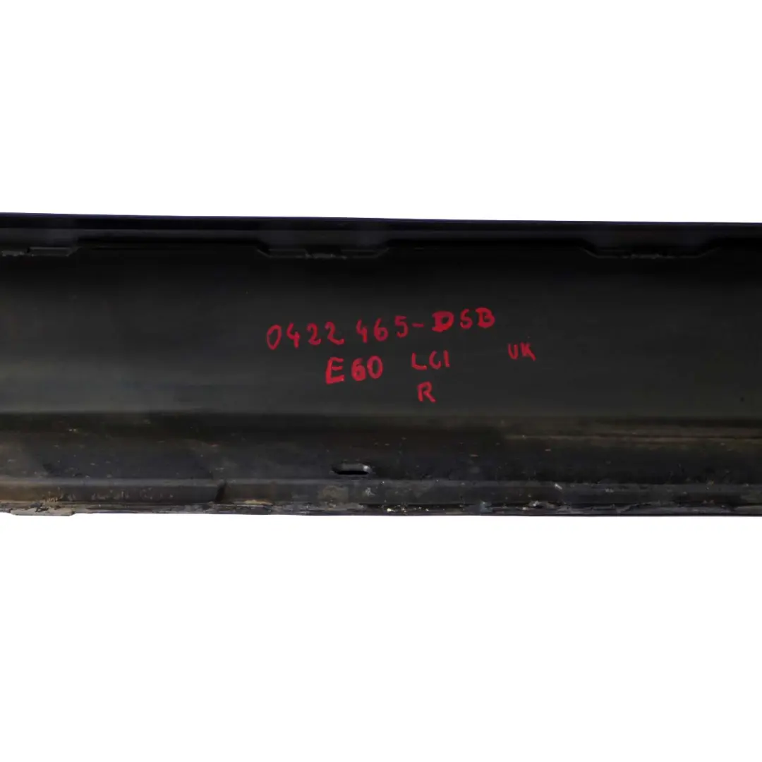 BMW 5 E60 E61 LCI Door Sill Cover Side Skirt Right O/S Tiefseeblau Blue - A76 - SKU 0422465-DSB - Part number 0422465
