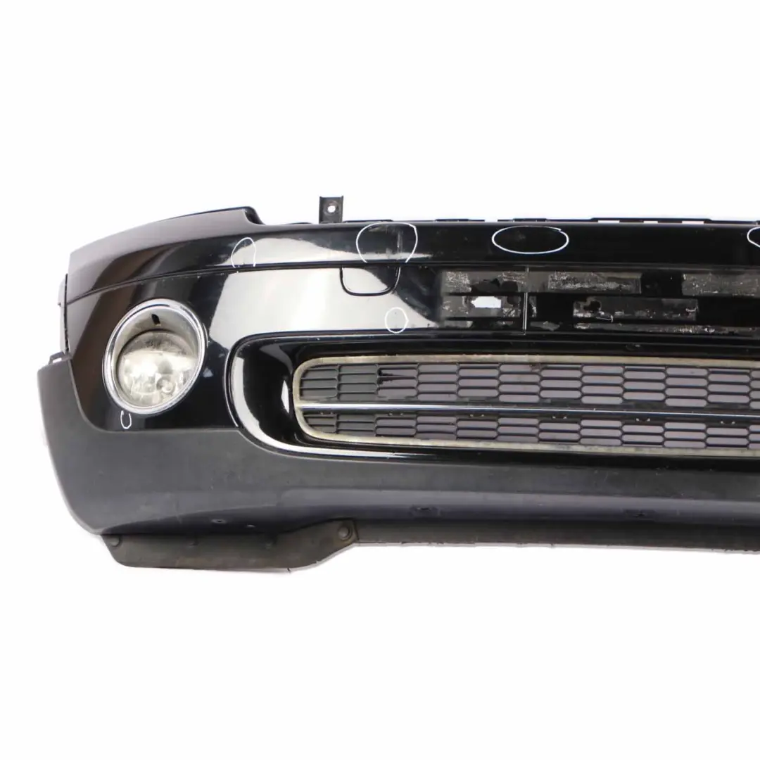 Mini R55 R56 Complete Front Bumper Trim Panel Midnight Black - A94 - SKU 0430221-MNB - Part number 0430221