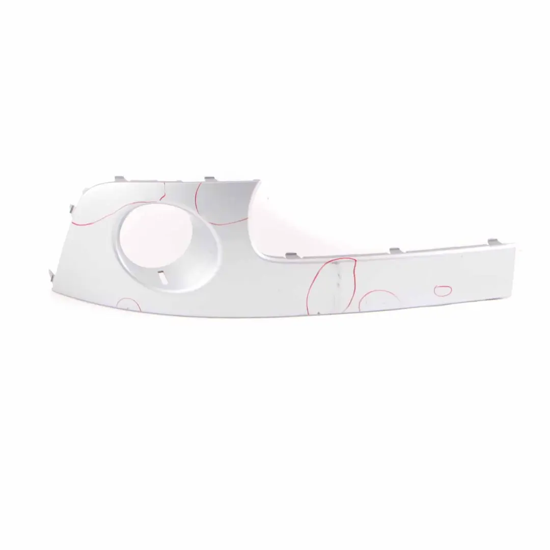 Front Bumper Trim Panel Left N/S Pure Silver 2751561 to Mini Cooper R55 R56 with Part number 0430223 Mini Cooper R55 R56 Front Bumper Trim Panel Left N/S Pure Silver 2751561 - SKU 0430223-PS2 - Part number 0430223