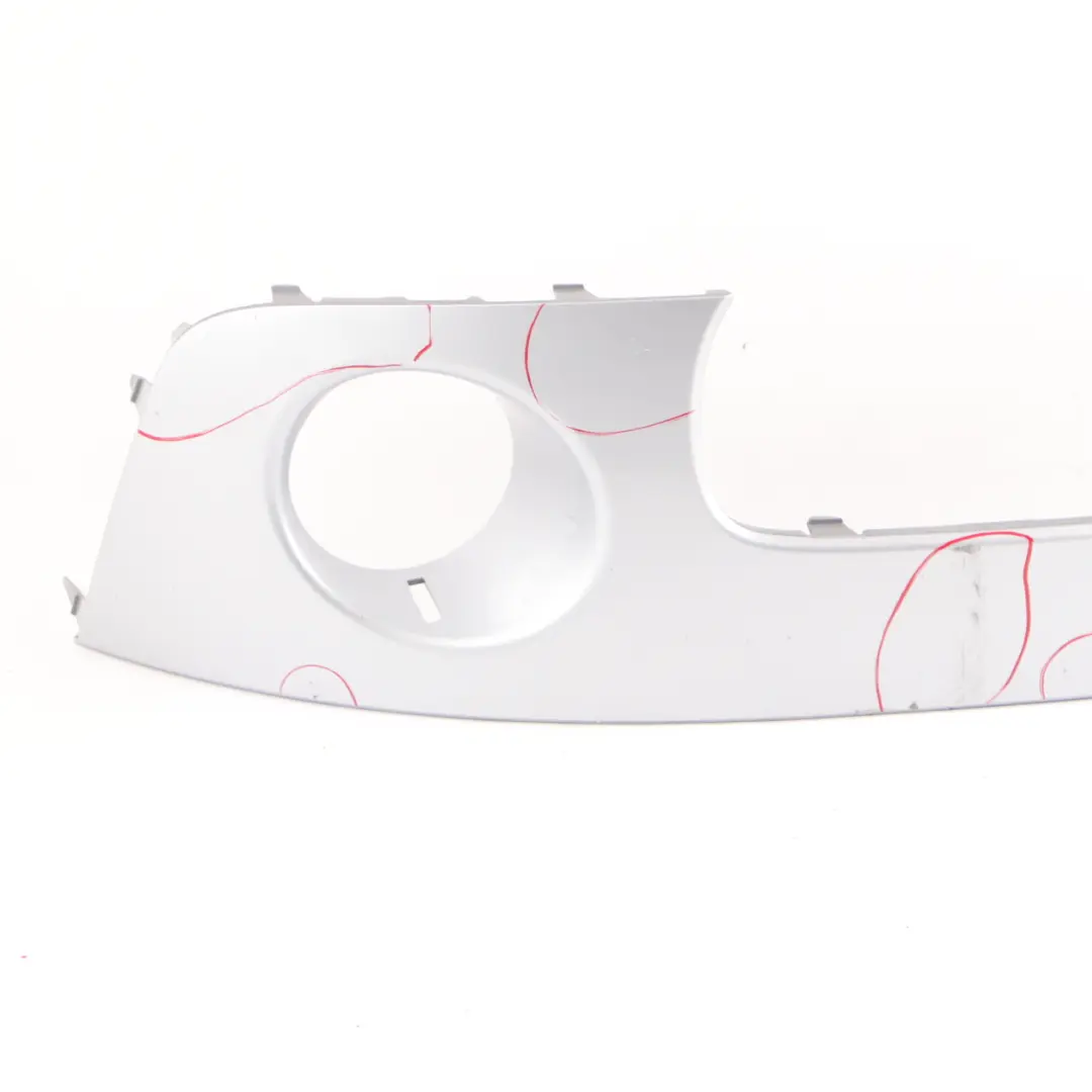 Front Bumper Trim Panel Left N/S Pure Silver 2751561 to Mini Cooper R55 R56 with Part number 0430223 Mini Cooper R55 R56 Front Bumper Trim Panel Left N/S Pure Silver 2751561 - SKU 0430223-PS2 - Part number 0430223