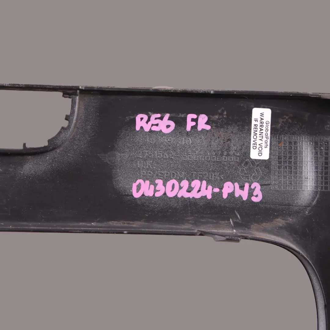 Mini R55 R56 Frontstoßstangen Verkleidung Zierleiste Rechts Pfefferweiß 850 - SKU 0430224-PW3 - Teilenummer 0430224
