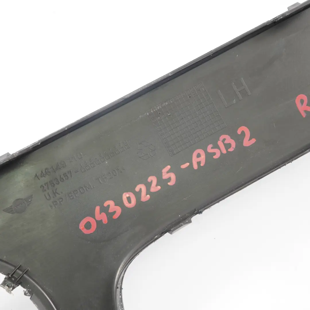 Mini Cooper R55 R56 Pare-Chocs Gauche Iris Ornementales Astro Black Noir - A25 - SKU 0430225-ASB2 - Numéro de pièce 0430225