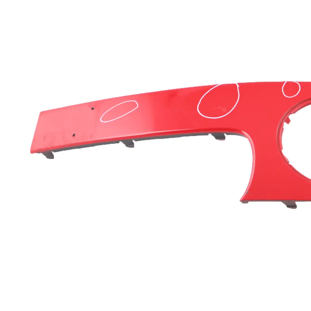 Front Bumper Trim Panel Left N/S Chili Red 851 to Mini Cooper R55 R56 R57 with Part number 0430225 Mini Cooper R55 R56 R57 Front Bumper Trim Panel Left N/S Chili Red 851 - SKU 0430225-CHRED - Part number 0430225