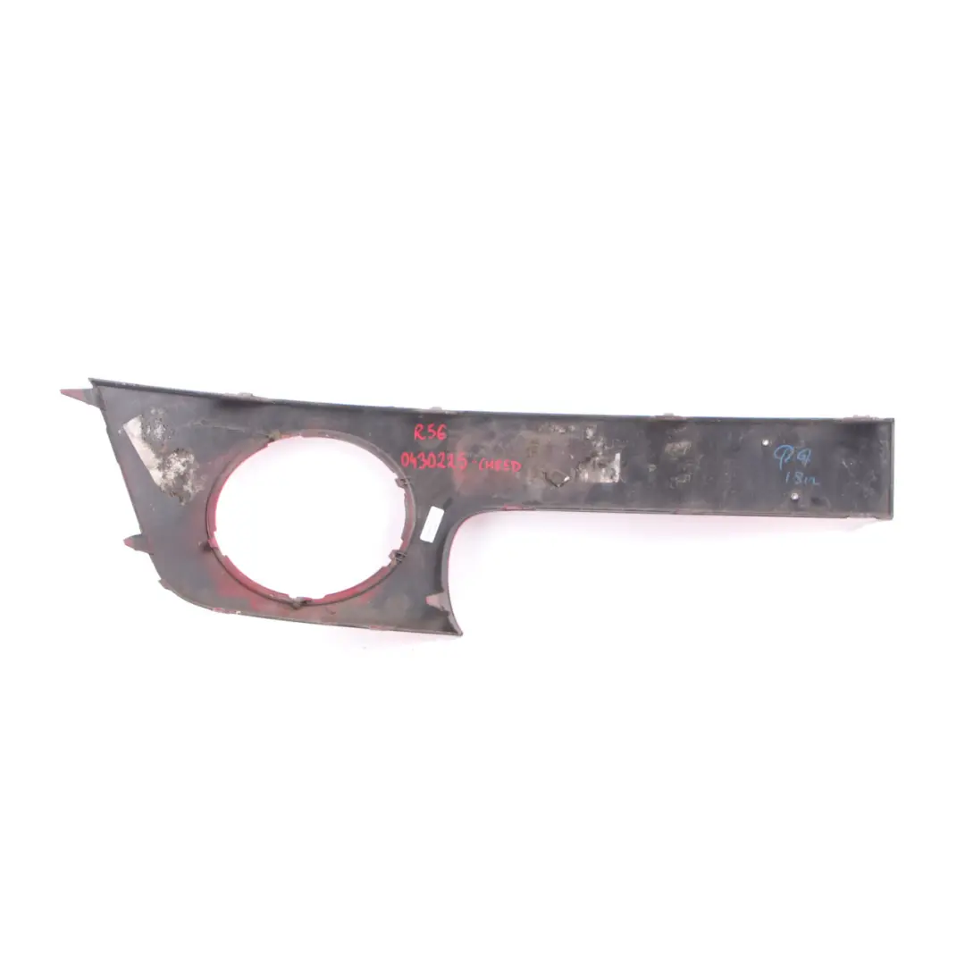Front Bumper Trim Panel Left N/S Chili Red 851 to Mini Cooper R55 R56 R57 with Part number 0430225 Mini Cooper R55 R56 R57 Front Bumper Trim Panel Left N/S Chili Red 851 - SKU 0430225-CHRED - Part number 0430225