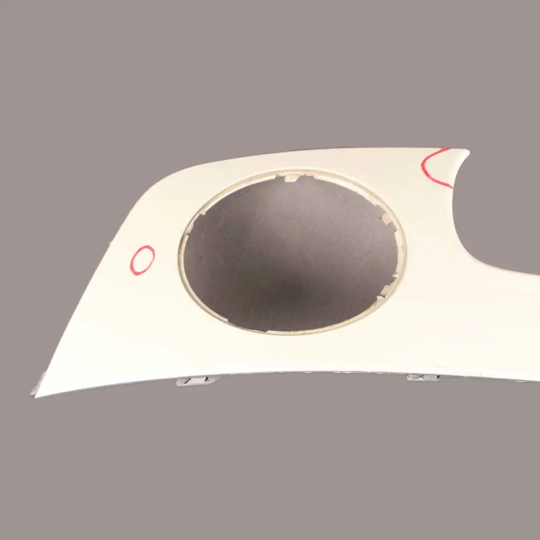 Parachoques Delantero Izquierdo Embellecedor Blanco Pimienta para Mini One R56 con número de pieza 0430225 Mini One R56 Parachoques Delantero Izquierdo Embellecedor Blanco Pimienta - SKU 0430225-PW1 - Número de pieza 0430225