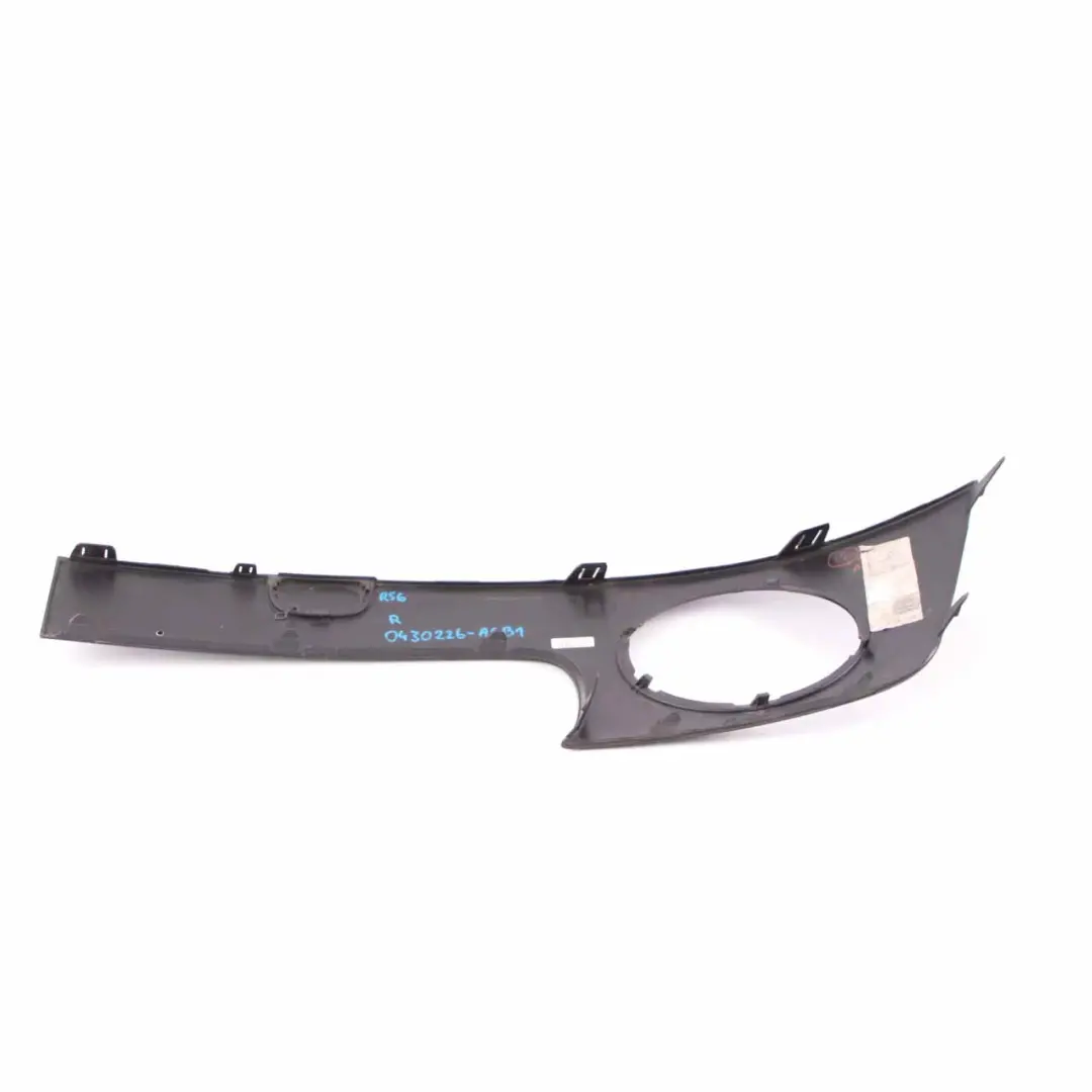 Bumper Trim Mini Cooper One R55 R56 R57 Front Panel Right O/S Astro Black to with Part number 0430226 Bumper Trim Mini Cooper One R55 R56 R57 Front Panel Right O/S Astro Black - SKU 0430226-ASB1 - Part number 0430226