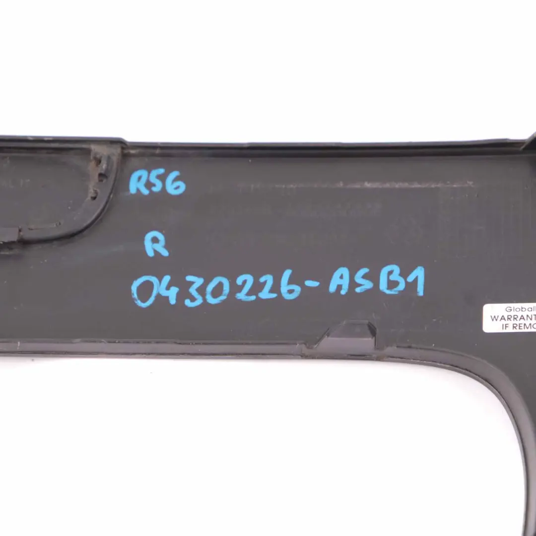 Bumper Trim Mini Cooper One R55 R56 R57 Front Panel Right O/S Astro Black to with Part number 0430226 Bumper Trim Mini Cooper One R55 R56 R57 Front Panel Right O/S Astro Black - SKU 0430226-ASB1 - Part number 0430226