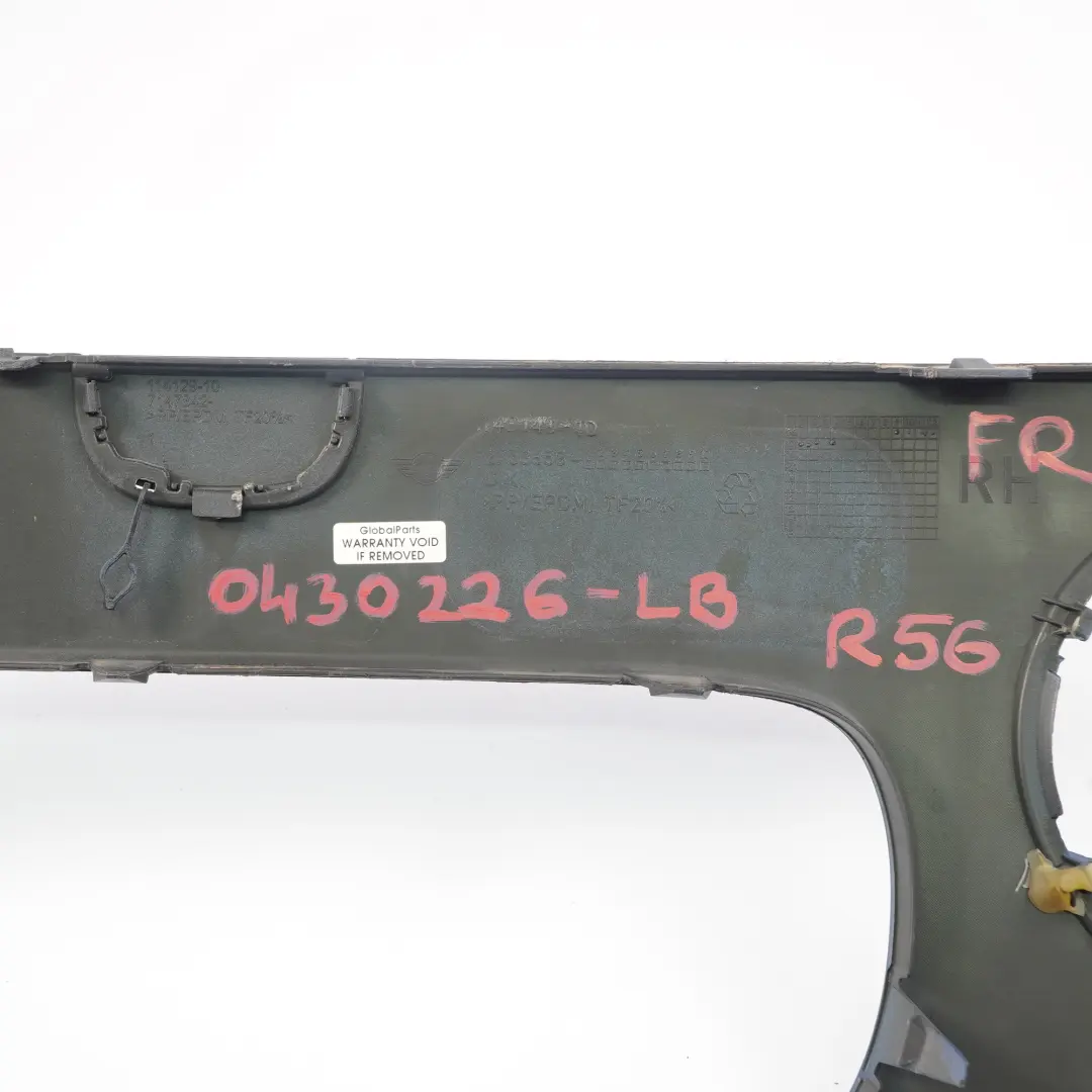 Mini Cooper R55 R56 Paraurti Modanatura Apertura Frontale Destra Fulmine Blu A63 - SKU 0430226-LB - Numero di parte 0430226