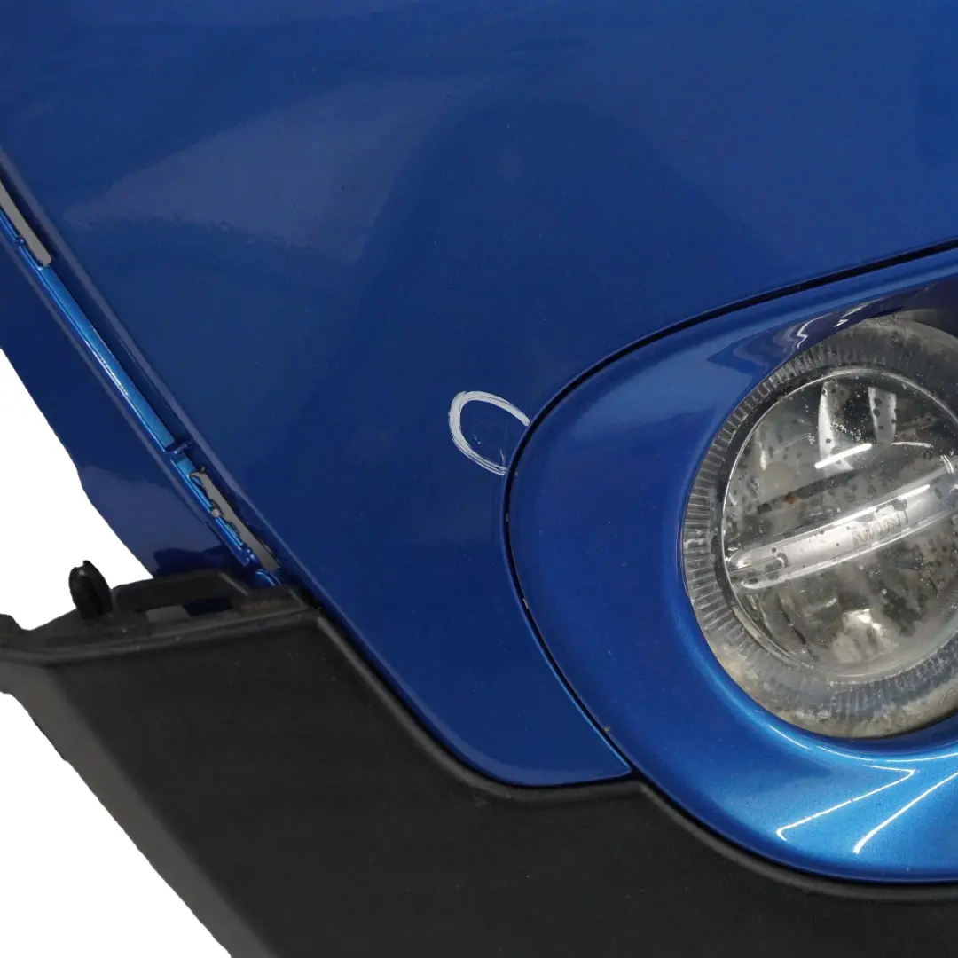 Front Bumper Cooper S Trim Panel Laser Blue Metallic - A59 to Mini R55 R56 with Part number 0430242 Mini R55 R56 Front Bumper Cooper S Trim Panel Laser Blue Metallic - A59 - SKU 0430242-LAB1 - Part number 0430242