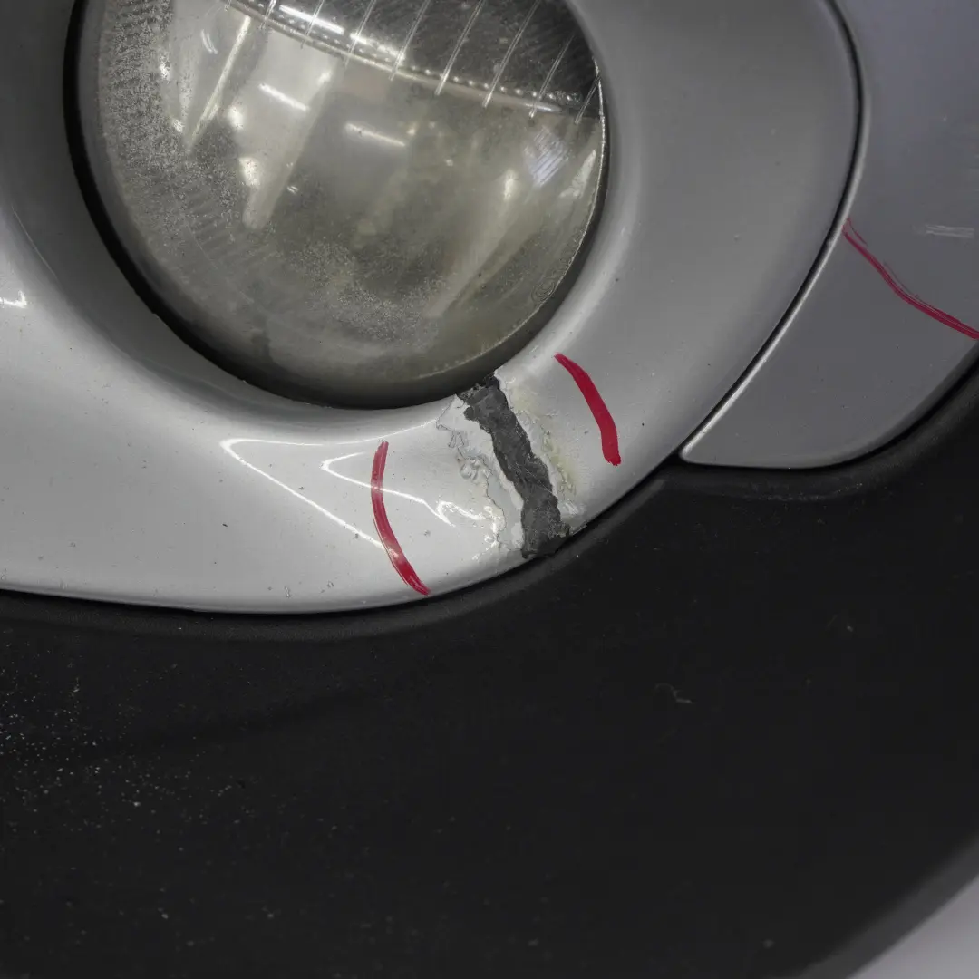 Complete Front Bumper Trim Panel Pure Silver - 900 to Mini Cooper S R55 R56 R57 with Part number 0430242 Mini Cooper S R55 R56 R57 Complete Front Bumper Trim Panel Pure Silver - 900 - SKU 0430242-PS - Part number 0430242