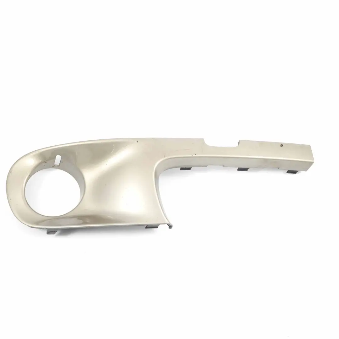 Front Bumper Trim Panel Right O/S Sparkling Silver A60 to Mini Cooper S R55 R56 with Part number 0430244 Mini Cooper S R55 R56 Front Bumper Trim Panel Right O/S Sparkling Silver A60 - SKU 0430244-SS - Part number 0430244