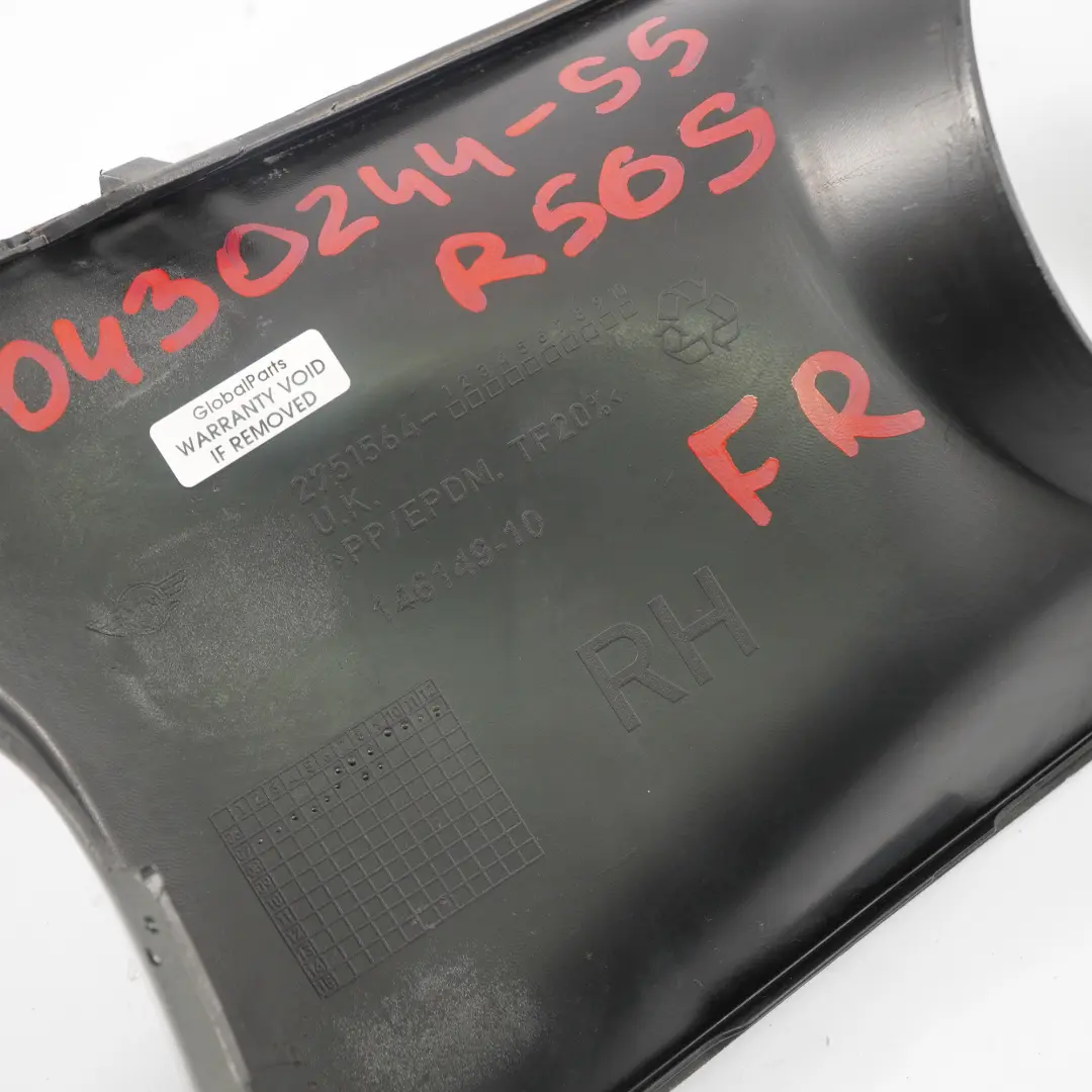 Garniture de pare-chocs avant droit Sparkling Silver A60 pour Mini Cooper S R55 R56 à propos du numéro de pièce 0430244 Mini Cooper S R55 R56 Garniture de pare-chocs avant droit Sparkling Silver A60 - SKU 0430244-SS - Numéro de pièce 0430244