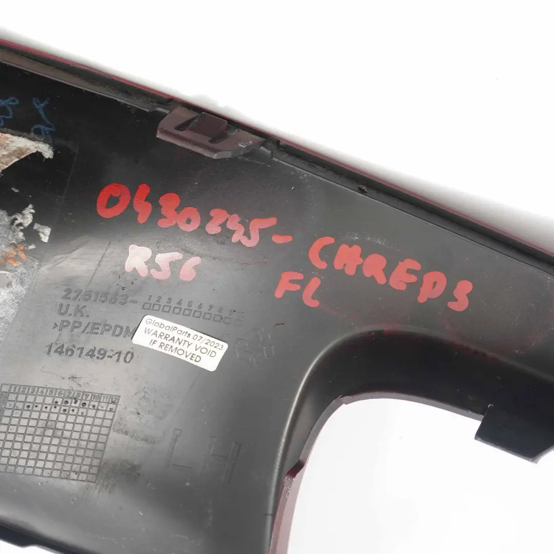 Vorderseite stoßstange Abdeckung Links Chili Rot - 851 für Mini Cooper S R55 R56 mit Teilenummer 0430245 Mini Cooper S R55 R56 Vorderseite stoßstange Abdeckung Links Chili Rot - 851 - SKU 0430245-CHRED3 - Teilenummer 0430245