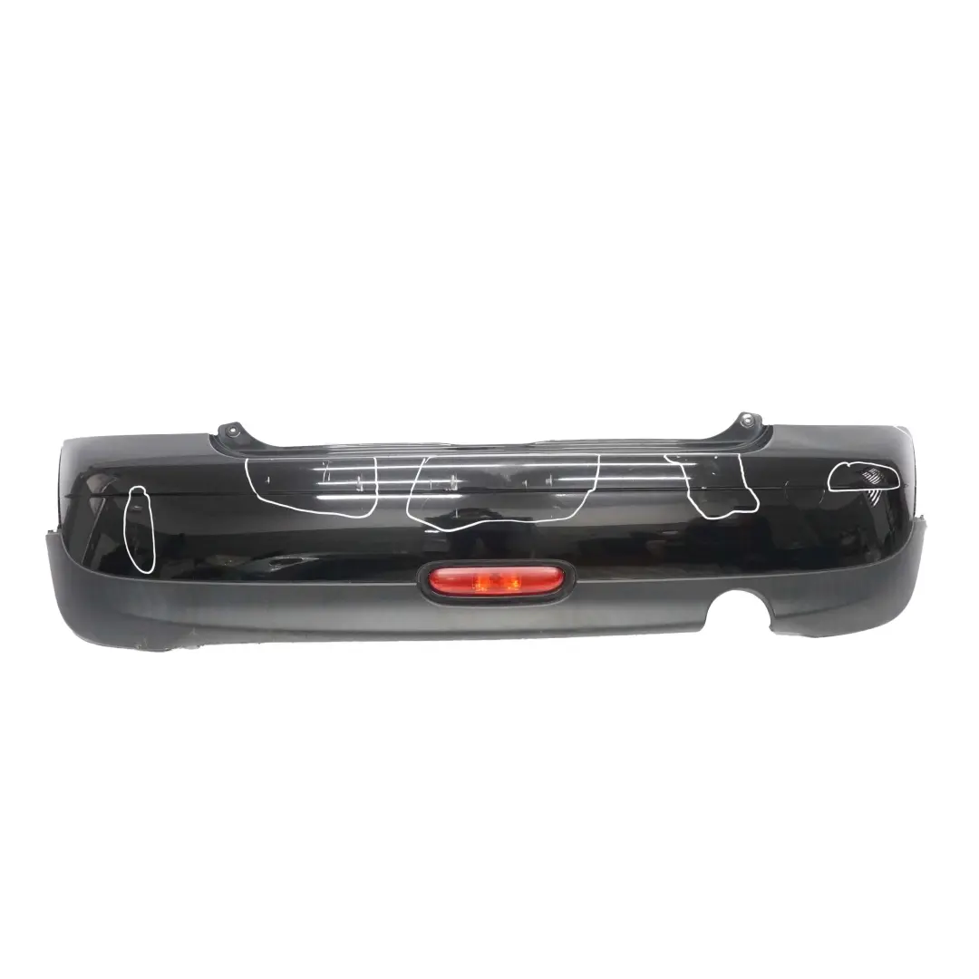 Mini Cooper R56 R57 Stossfänger Hinten Midnight Black Schwarz Metallic - A94 - SKU 0430247-MNB - Teilenummer 0430247