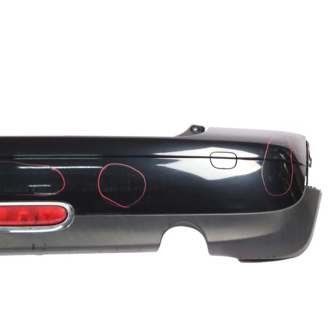 Mini R56 R57 Rear Bumper Trim Panel Covering Astro Black Metallic - A25 - SKU 0430249-ASB4 - Part number 0430249