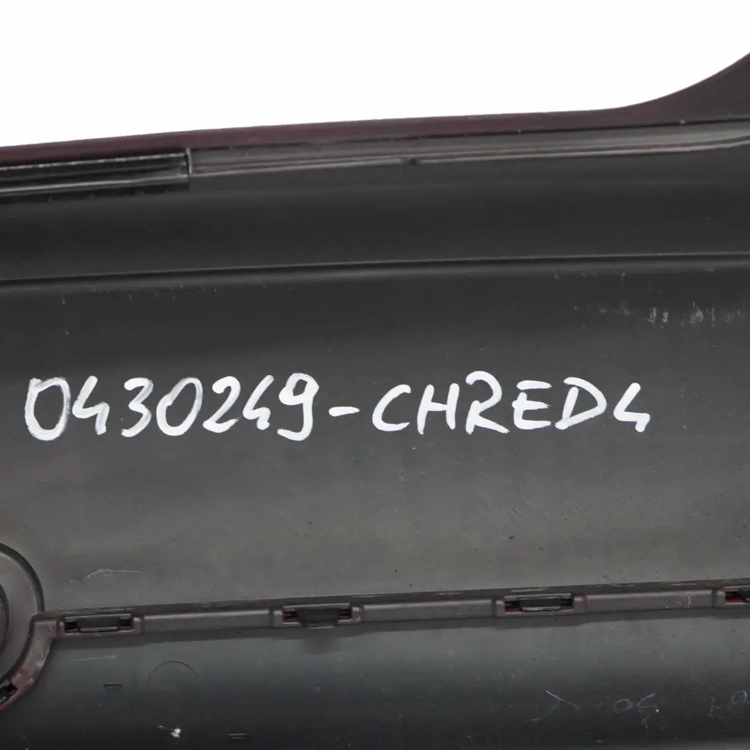 Mini R56 R57 Rear Bumper Complete Trim Panel Chili Red - 851 - SKU 0430249-CHRED4 - Part number 0430249