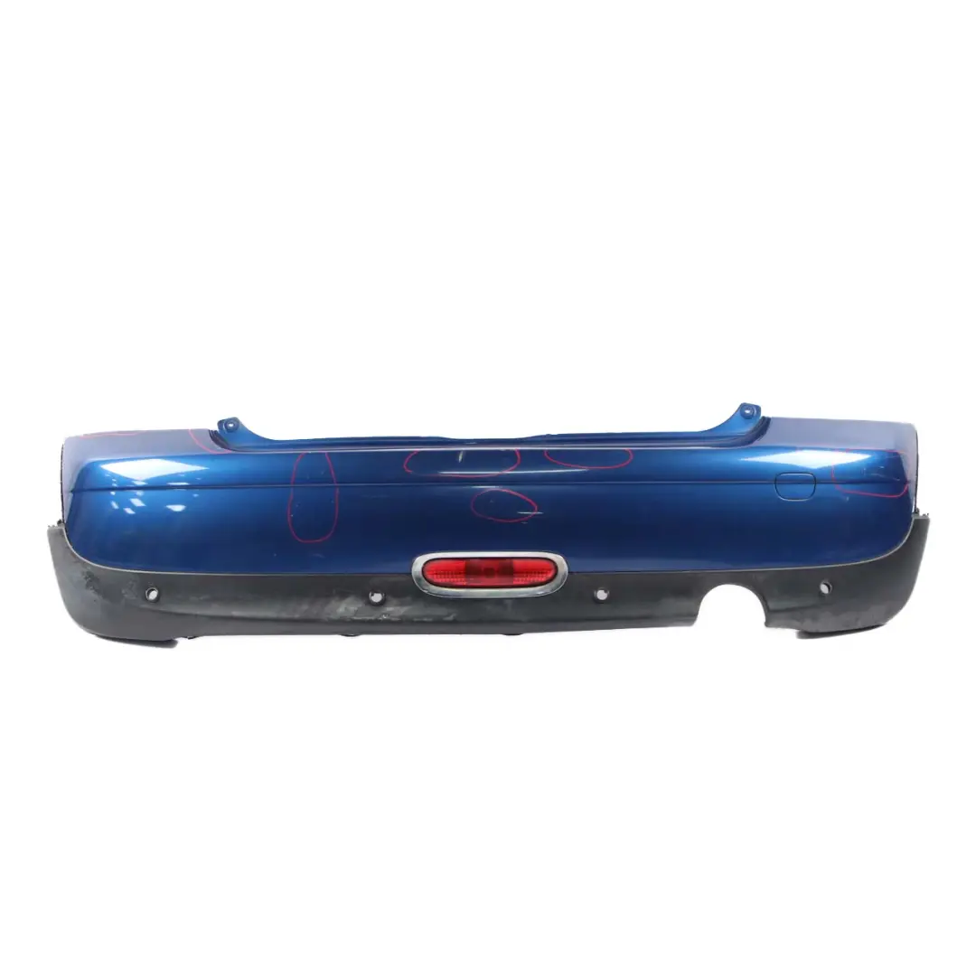 Bumper Panel PDC R57 Lightning Blue Metallic - A63 to Mini R56 Rear with Part number 0430249 Mini R56 Rear Bumper Panel PDC R57 Lightning Blue Metallic - A63 - SKU 0430249-LB5 - Part number 0430249