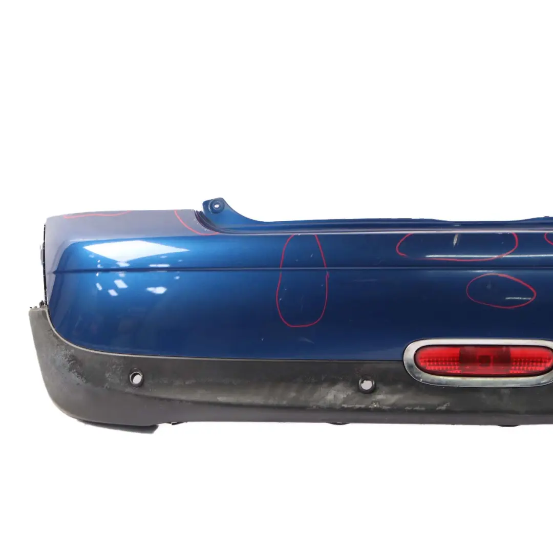 Bumper Panel PDC R57 Lightning Blue Metallic - A63 to Mini R56 Rear with Part number 0430249 Mini R56 Rear Bumper Panel PDC R57 Lightning Blue Metallic - A63 - SKU 0430249-LB5 - Part number 0430249