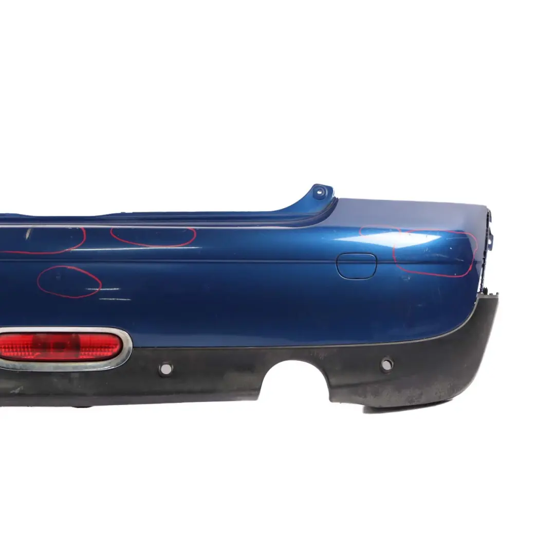 Bumper Panel PDC R57 Lightning Blue Metallic - A63 to Mini R56 Rear with Part number 0430249 Mini R56 Rear Bumper Panel PDC R57 Lightning Blue Metallic - A63 - SKU 0430249-LB5 - Part number 0430249
