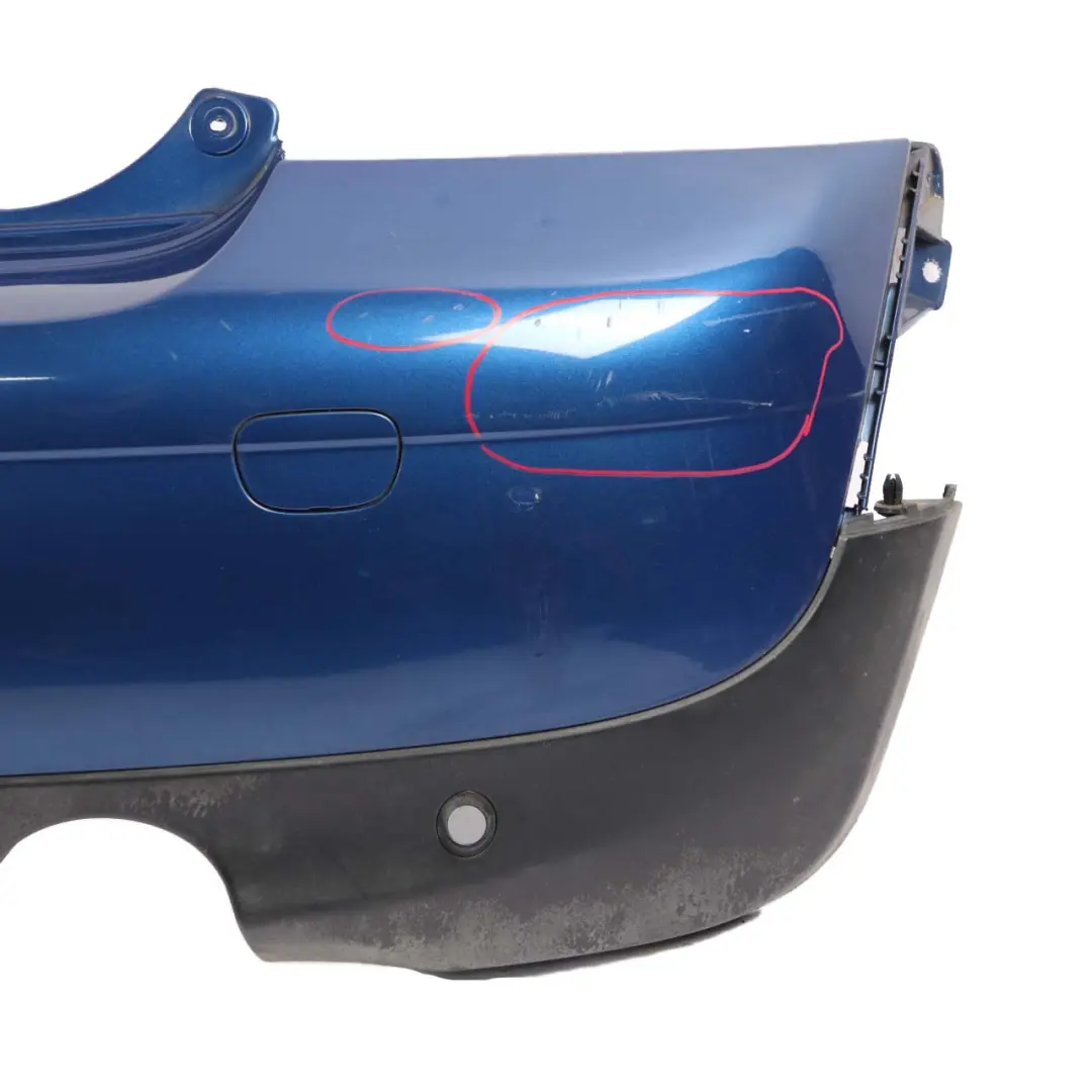 Bumper Panel PDC R57 Lightning Blue Metallic - A63 to Mini R56 Rear with Part number 0430249 Mini R56 Rear Bumper Panel PDC R57 Lightning Blue Metallic - A63 - SKU 0430249-LB5 - Part number 0430249