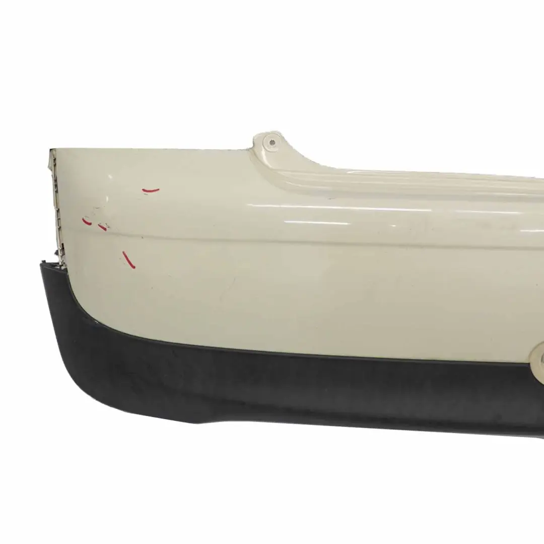 Hintere Stoßstangenverkleidung Blende Pepper White - 850 für Mini Cooper R56 R57 mit Teilenummer 0430249 Mini Cooper R56 R57 Hintere Stoßstangenverkleidung Blende Pepper White - 850 - SKU 0430249-PW4 - Teilenummer 0430249