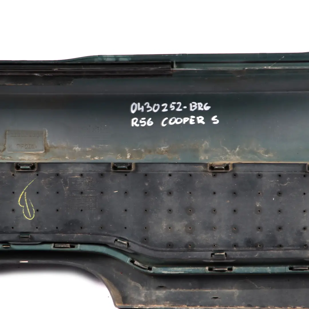 PDC Complete Rear Bumper Panel British Racing Green 895 to Mini Cooper S R56 R57 with Part number 430252 Mini Cooper S R56 R57 PDC Complete Rear Bumper Panel British Racing Green 895 - SKU 0430252-BRG1 - Part number 430252