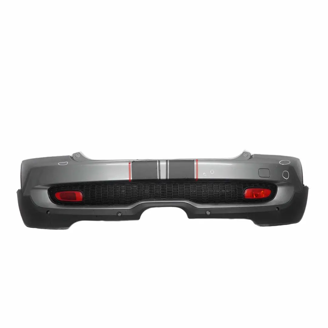 Bumper Cooper S Complete Trim Panel Dark Silver Metallic - 871 to Mini R56 R57 Rear with Part number 0430252 Mini R56 R57 Rear Bumper Cooper S Complete Trim Panel Dark Silver Metallic - 871 - SKU 0430252-DS9 - Part number 0430252