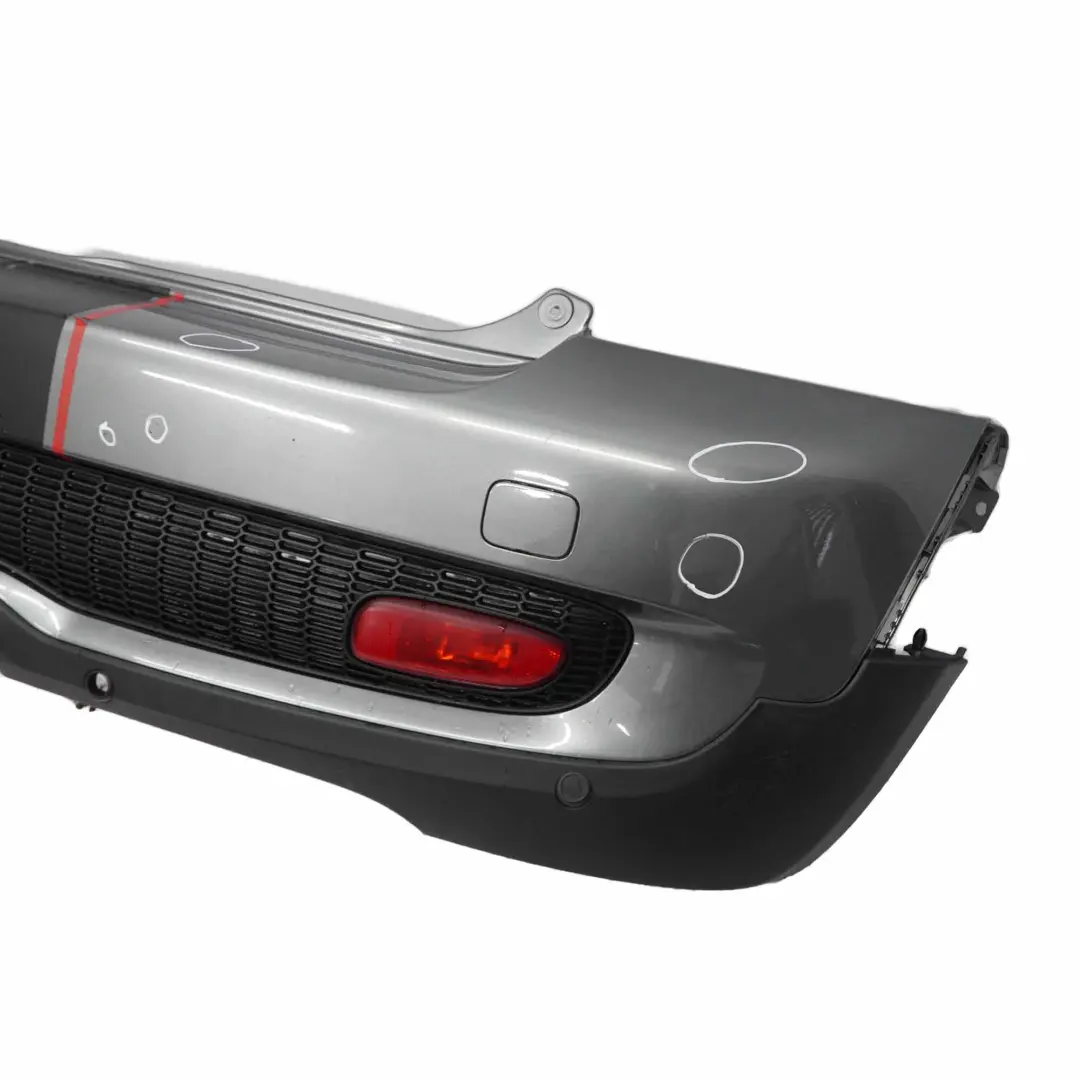 Bumper Cooper S Complete Trim Panel Dark Silver Metallic - 871 to Mini R56 R57 Rear with Part number 0430252 Mini R56 R57 Rear Bumper Cooper S Complete Trim Panel Dark Silver Metallic - 871 - SKU 0430252-DS9 - Part number 0430252
