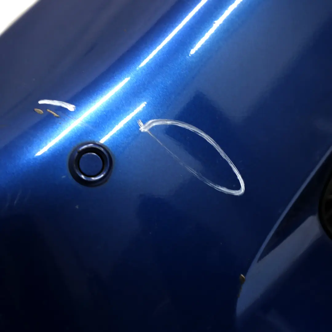 Bumper Cooper S PDC Trim Panel Lightning Blue Metallic - A63 to Mini R56 R57 Rear with Part number 0430252 Mini R56 R57 Rear Bumper Cooper S PDC Trim Panel Lightning Blue Metallic - A63 - SKU 0430252-LB2 - Part number 0430252