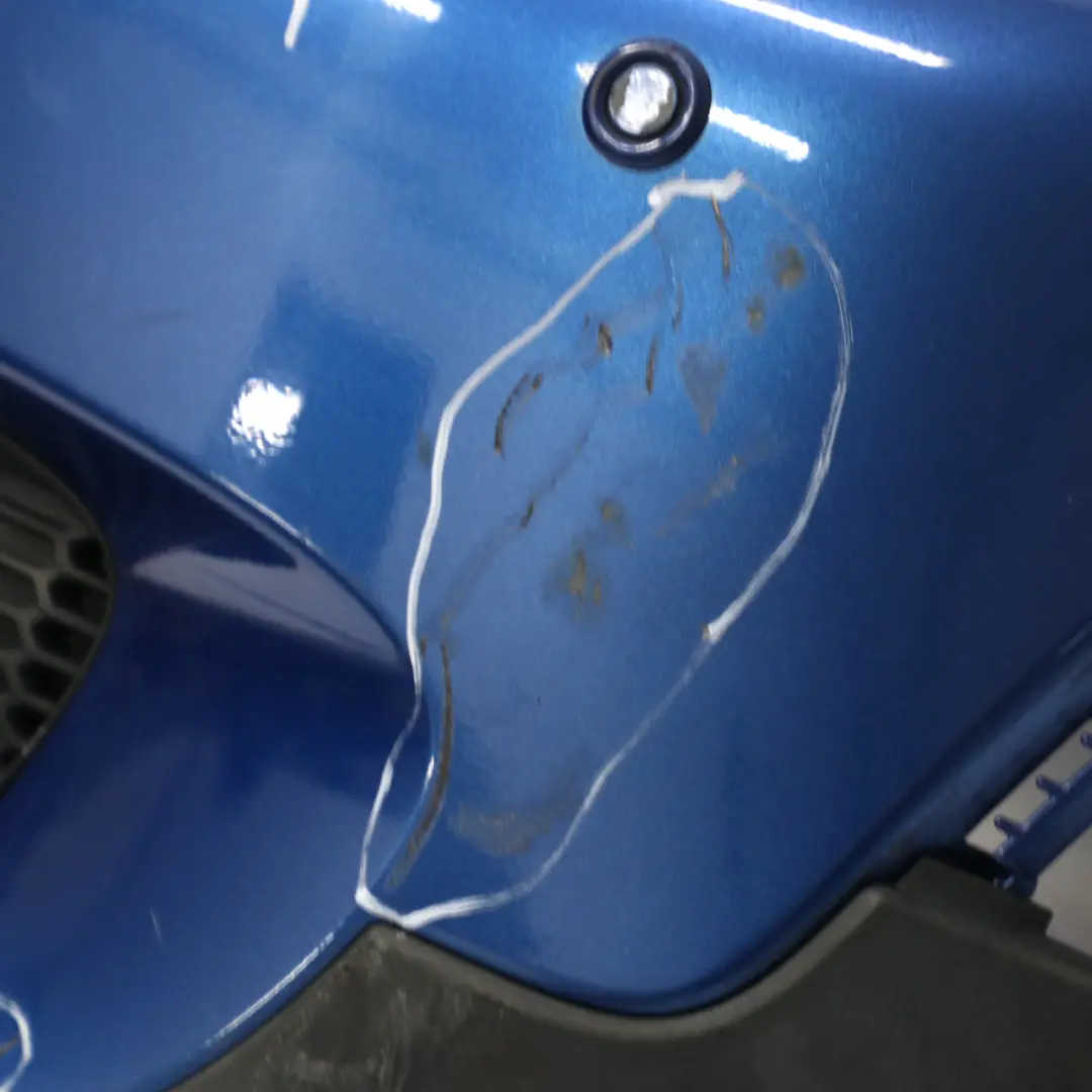 Bumper Cooper S PDC Trim Panel Lightning Blue Metallic - A63 to Mini R56 R57 Rear with Part number 0430252 Mini R56 R57 Rear Bumper Cooper S PDC Trim Panel Lightning Blue Metallic - A63 - SKU 0430252-LB2 - Part number 0430252