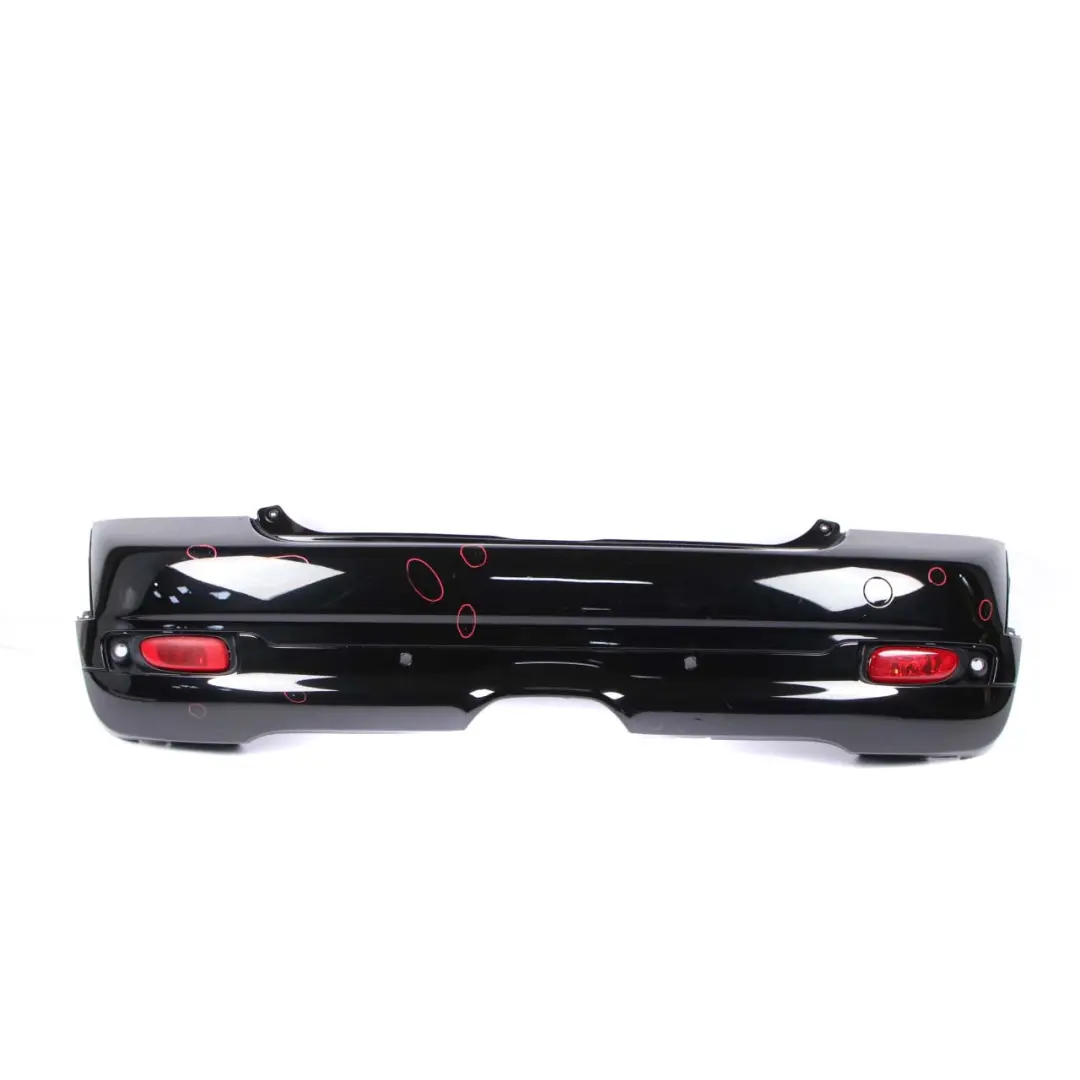 Bumper Cooper S Aerokit Complete PDC Panel Midnight Black A94 to Mini R56 Rear with Part number 0430266 Mini R56 Rear Bumper Cooper S Aerokit Complete PDC Panel Midnight Black A94 - SKU 0430266-MNB - Part number 0430266