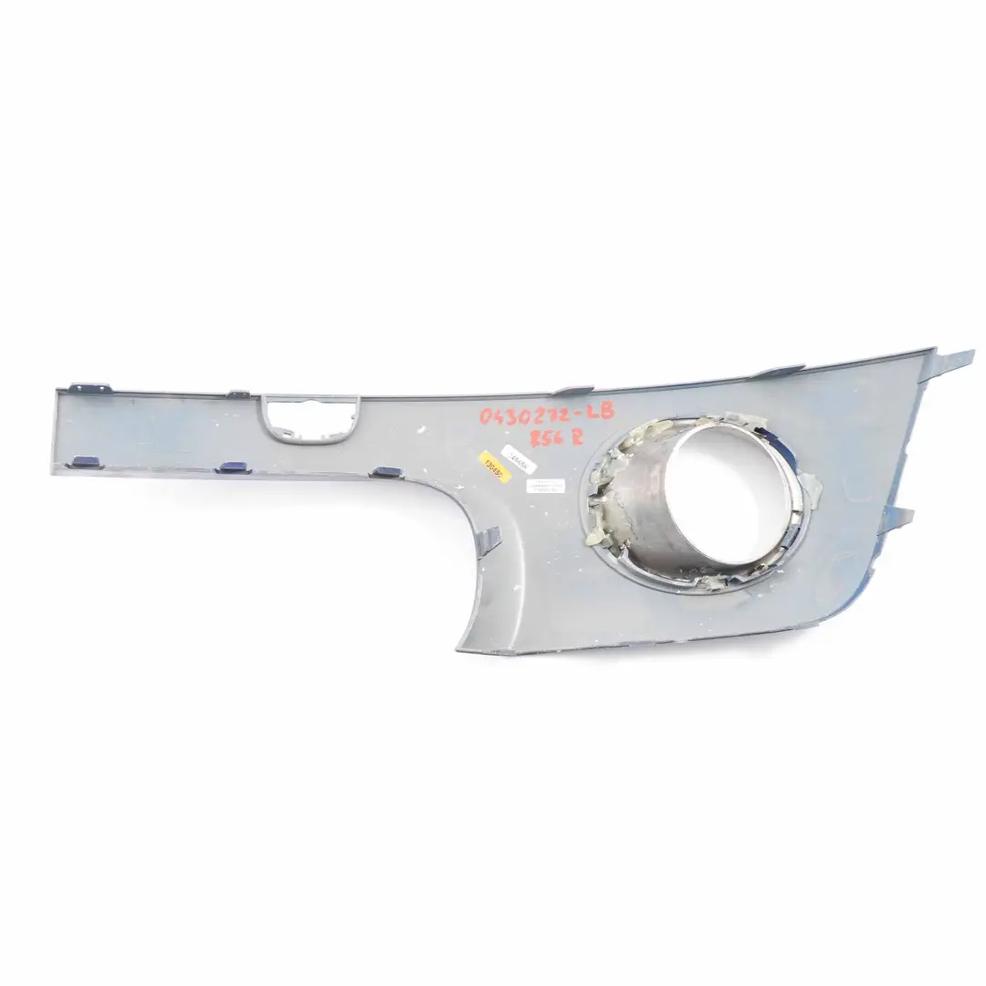 MINI Cooper R56 R57 Embellecedor Parachoques Delantero Derecho Lightning Blue - SKU 0430272-LB - Número de pieza 430272